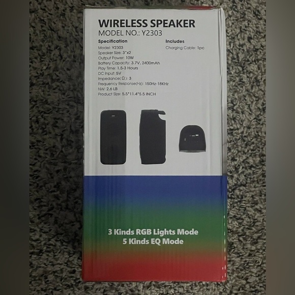 Yoco Wireless Speaker FM Radio Y2303 EQ USB Tf-Card Portable - Picture 3 of 3